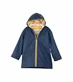 Hatley Kinder Regenjacke mit Reißverschluss Zip-Up Splash Jacket, Marine & Gelb - Navy & Yellow, 4 Jahre