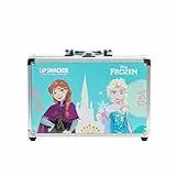 Lip Smacker Frozen Traincase, Frozen Schminkkoffer für Kinder, 40+ Make-up Produkte für Gesicht, Lippen und Nägel, Inklusive Beautyzubehör für Haare und Make-up