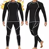 StylSense Thermounterwäsche Herren Winter Lange Unterhosen Skiunterwäsche Funktionsunterwäsche Herren Set Warme Weich und Atmungsaktiv Thermo Ski Unterwäsche Unterhemd Pullover für Männer