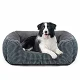 FURTIME Hundebett Mittelgroße Hunde, Hundekorb Waschbar Flauschig, Rutschfestes Hundekörbchen Hundebetten, Anti-Angst Hundebett für Mittelgroße und Kleine Hunde und Katzen, 63x53x20cm