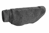 Hunter Hundepullover GENF, Farbe: anthrazit, Strickpullover für kalte Tage, weich, anschmiegsam, recyceltes Polyester, waschbar, umgschlagbarer Halskragen, hohe Elastizität, Größe: 35