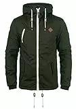 SOLID SDTilden Herren Übergangsjacke Herrenjacke Jacke mit Kapuze Kordelzug Reißverschluss Brusttasche Eingrifftaschen Regular fit, Größe:M, Farbe:Climb Ivy (3785)