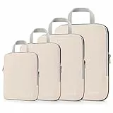 Gonex Compression Packing Cubes 4er Set, Gonex Kleidertaschen 4-teilig Verpackungswürfel, Kleidertaschen Set, Kofferorganizer Reise Würfel