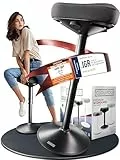 CLOUVOU Nexus Bürohocker ergonomisch [ORIGINAL] Stehhocker höhenverstellbar von 57cm bis 82cm - Ergonomischer Hocker Büro - Wackelhocker zur Stärkung des Rückens - Ergonomische Stehhilfe Büro