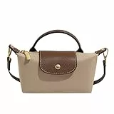 Generisch Mini Umhängetasche in Farbblockoptik für Damen, Small Crossbody Bag,Quadratische Klein Handtasche in Volltonfarbe mit Verstellbarem Riemen, Schultertasche（Khaki）