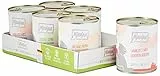 MjAMjAM - Premium Nassfutter für Katzen - Mixpaket I - Huhn, Rind, Herzen, 6er Pack (6 x 800g), getreidefrei mit extra viel Fleisch
