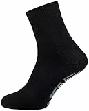 Nur Der Stopper Socke Anti-Rutsch-Socken aus atmungsaktiver Baumwolle ABS für Erwachsene Herren, schwarz, 43-46
