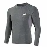 MEETWEE Herren Thermounterwäsche Oberteile,Thermoshirt Langarm Kompressionsshirt Funktionsshirt Atmungsaktiv Thermounterhemd Männer Sportshirt für Running Fitness Gym