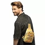Boland - Verstellbare holografische Crossbody Tasche, glänzende Umhängetasche im Metallic Look für Karneval, Festival und Mottoparty