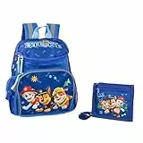 Paw Patrol Rucksack und Brustbeutel im Set für Kindergarten und Kita Kinderrucksack Fabrizio, 3-6 Jahre (Blau 1)