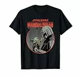 Star Wars The Mandalorian Mando and Grogu Retro Style T-Shirt