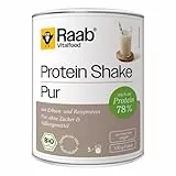 Raab Vitalfood® Bio Protein Shake Pur (100 g) - Vegan & ohne Soja, Pur ohne Zusätze, Protein-Pulver mit hohem 78% Eiweißgehalt, Mix aus Erbsen-, Reisprotein und Spinatpulver, glutenfrei, laktosefrei