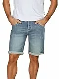 riverso Jeans Shorts Herren Stretch Kurz Regular Fit RIVTom Kurze Hosen Bermuda Shorts Sommer Denim Einfarbig, Größe:W 34, Farbe:Light Blue Denim (L164)
