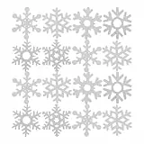Amosfun Holz Schneeflocken Deko 100 Stück 3.5X3.5 cm Weiße Schneeflocken Anhänger Streudeko Für Weihnachtsbaum Tischdeko Basteln Party Dekoration
