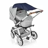 reer ShineSafe Sonnensegel für den Kinderwagen, Sonnenschutz für viele Modelle, blau