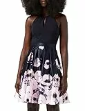 Vera Mont Damen Cocktailkleid mit Blumenprint Dark Blue/Rosé,36