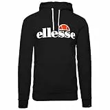 Ellesse Mens SL Gottero OH Hoody Sweatshirt, Black, MED