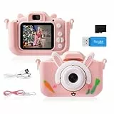 GREPRO Kinder Kamera, 2.0”Display Digitalkamera Geschenke für 3 4 5 6 8 7 9 Jahre Jungen und mädchen, 1080P HD Anti-Drop Fotoapparat Kinder für Weihnachten, Geburtstag Spielzeug Geschenke Pink