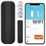 Sone WLAN Türsensor & Fensterkontakt Smart Home – Türsensor Alarm mit Benachrichtigung – Kompatibel mit TUYA & Smart Life – Tür- & Fenstersensoren 72x25mm/11x46mm – Einfache Montage