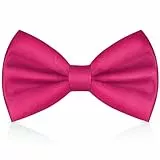 URAQT Fliege Herren, Klassische Einfarbig Fliegen für Männer, Schmale Smoking Fliege Schleife mit Haken, Einstellbar Bow Tie für Hochzeit Party(Hellviolette)