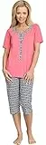 Be Mammy Damen Schlafanzug Stillpyjama H2L2N2 (Coral-1, S)