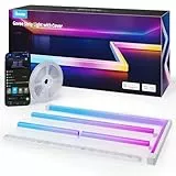 Govee RGBIC LED Strip mit Profil, 5M Glide LED Streifen Kompatibel mit Alexa & Google Assistant, 64 Szenenmodi, APP-Steuerung, Schiene mit Leisten für Schlafzimmer, Sockelleisten, Kabinett