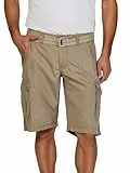 Timezone Cargo Shorts Herren mit Gürtel Regular Fit MaguireTZ Kurze Hosen Cargoshorts Sommer 100% Baumwolle, Größe:36, Farbe:Nature Beige (6122)