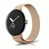 ZoRoll Armband für Google Pixel Watch 4 41mm/3 41MM/2/1, Edelstahl Ersatzarmband Mesh Metall Uhrenarmband, Magnetisch Verstellbarer Ersatzband für Google Pixel Watch 3 41MM - Roségold
