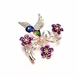 Carry stone Premium-Qualität Emaille Strass Legierung Brosche Pflaumenblüte Vogel Künstliche Perle Pin Corsage Bekleidungszubehör