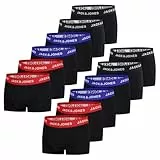 JACK & JONES Boxershorts Herren 12er Pack Basic Trunks Boxer Stretch Unterhosen Unterwäsche Retroshorts Set Baumwolle, Größe:L, Farbe:Farbmix 3