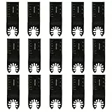 15 Stk Multitool Sägeblätter Set, Oszillierwerkzeug Sägeblätter Holz Kunststoff Metall, Kompatibel mit Fein Dewalt Bosch Ryobi Milwaukee Dremel Multifunktionswerkzeug Zubehör Oszillierendes Zubehör