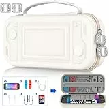 Coogamefly Tasche Kompatibel mit Nintendo OLED/Swicth 1/Switch 2 Konsole Zubehör, Große Volumen Tasche für Switch 2 mit 20 Kartenfächer PU Wasserdicht, Switch 2 Hülle Langlebig und leicht