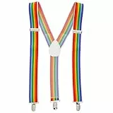 W WIDMANN MILANO Party Fashion 7983M - Hosenträger Regenbogen, Accessoire, Christopher Street Day, Gay Pride, Mottoparty, Karneval