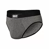Saxx Men's Underwear Unterwäsche Herren-Slip – Ultra Super Weich Männer-Unterhosen – Herren-Slip mit integrierter Pouch TM Unterstützung, Salt & Pepper, Klein