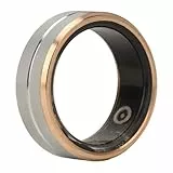 Smart Health Ring mit APP, Fitness Tracker für Schlafüberwachung und Schrittzählung, IP68 Wasserdichter Smart Ring in Silber und Gold, Größenverstellbar (9 Größen)