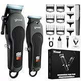 Yineel Haarschneidemaschine, Kabellose Haartrimmer Herren, Wasserdichte Barttrimmer & Haarschneider Set, Elektrischer Bartschneider Herren, Haarschneidemaschine Profi für Barbers/Kinder/Hause Friseur
