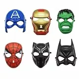 6 Stück Maske,Cosplay Masken,Erwachsene für Maskerade,Cosplay Masken,Charakter Masken Passen,für Maskerade Karneval