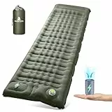 WARMTUYO Elektrisch Isomatte Selbstaufblasend, 12CM Verdicktes Camping Aufblasbare Matratze mit Kissen, Ultraleicht Wasserdicht Anti-Ripstop Luftmatratze Outdoor für Wandern, Outdoor, Zelt