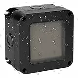 SPORWAY Aufputzschalter Wasserdichte, Feuchtraum Schalter Aufputz, IP66 Waterproof Aufputzschalter, Auswechselbare Schalterfelder Lichtschalter für Außenbereich Garten Werkstatt (Einzelschalter)