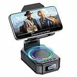 Vatertagsgeschenk für Papa, Bluetooth Lautscher, 4-in-1 Musikbox Bluetooth mit 7 LED-Farben und Handyhalterung, Lange Akkulaufzeit, Tragbar mit Rutschfestem Ladeständer, Geschenke für Männer/Frauen