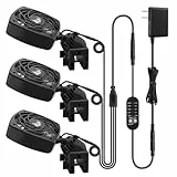 AQQA Aquarium-Kühlventilator, Kühlventilator mit Windgeschwindigkeit und Winkel, einstellbare Timing-Funktion, Regler, mehrere Beleuchtungsfarben, Wasserkühler für Süß- und Salzwassertanks (3