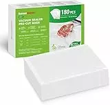 Bonsenkitchen Profi Vakuumbeutel, 180 Beutel 20x30cm Vakuumierbeutel für alle Vakuumierer & Lebensmittel Vakuumiergerät, Kochfest und Sous Vide Gefrierbeutel, BPA-frei, VB33