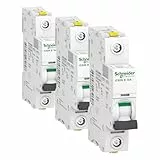 Schneider Electric Leitungsschutzschalter Acti9 iC60N, 1-polig, 16A, B-Charakteristik, 10kA, Artikelnummer A9F03116,3 Stück