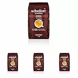 Schwiizer Schüümli medium_roast, Crema Ganze Kaffeebohnen 1kg - Intensität 3/5 - UTZ-zertifiziert (Packung mit 4)