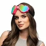 Boland - Skibrille Festilove, holografische Gläser, Kostümzubehör für Karneval und Mottoparty, Partybrille, Rosa