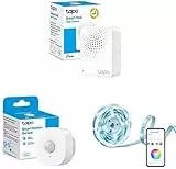 Tapo T100 Bewegungsmelder mit Smart Hub L900-5 LED Strip 5M - Intelligente Aktionen und Maximale Flexibilität durch Integration von Motion Detector, Smart Hub und LED Strip - Weiß