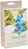 folia 23911 - Mini Häkelset Drache, Komplettset zur Erstellung von einem selbst gehäkelten niedlichen Drachen, ca. 11 - 13 cm groß, für Kinder ab 8 Jahren und Erwachsene, als Geschenk