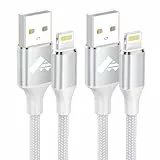 Aioneus iPhone Ladekabel, Lightning Kabel [2Pack 2M+2M] Ladekabel iPhone Schnellladekabel MFi Zertifiziert USB Lightning Kabel für iPhone 14 13 12 11 Pro Max Mini XS XR X 8 7 6 6s Plus 5 SE 2020,iPad