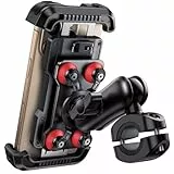 Lamicall Handyhalterung Motorrad, Handyhalter Fahrrad - [Metall-Verlängerungsarm] [Doppelt Vibrationsgedämpft] Handy Motorradhalterung Diebstahlsicher, 720° Drehbarer Lenker Halter für iPhone 17/16/15