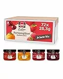 Schwartau Extra Mix-Box, Konfitüre Portionsgläser (18 x Erdbeere, 18 x Himbeere, 18 x Aprikose, 18 x Kirsche), 72 x 28,3g